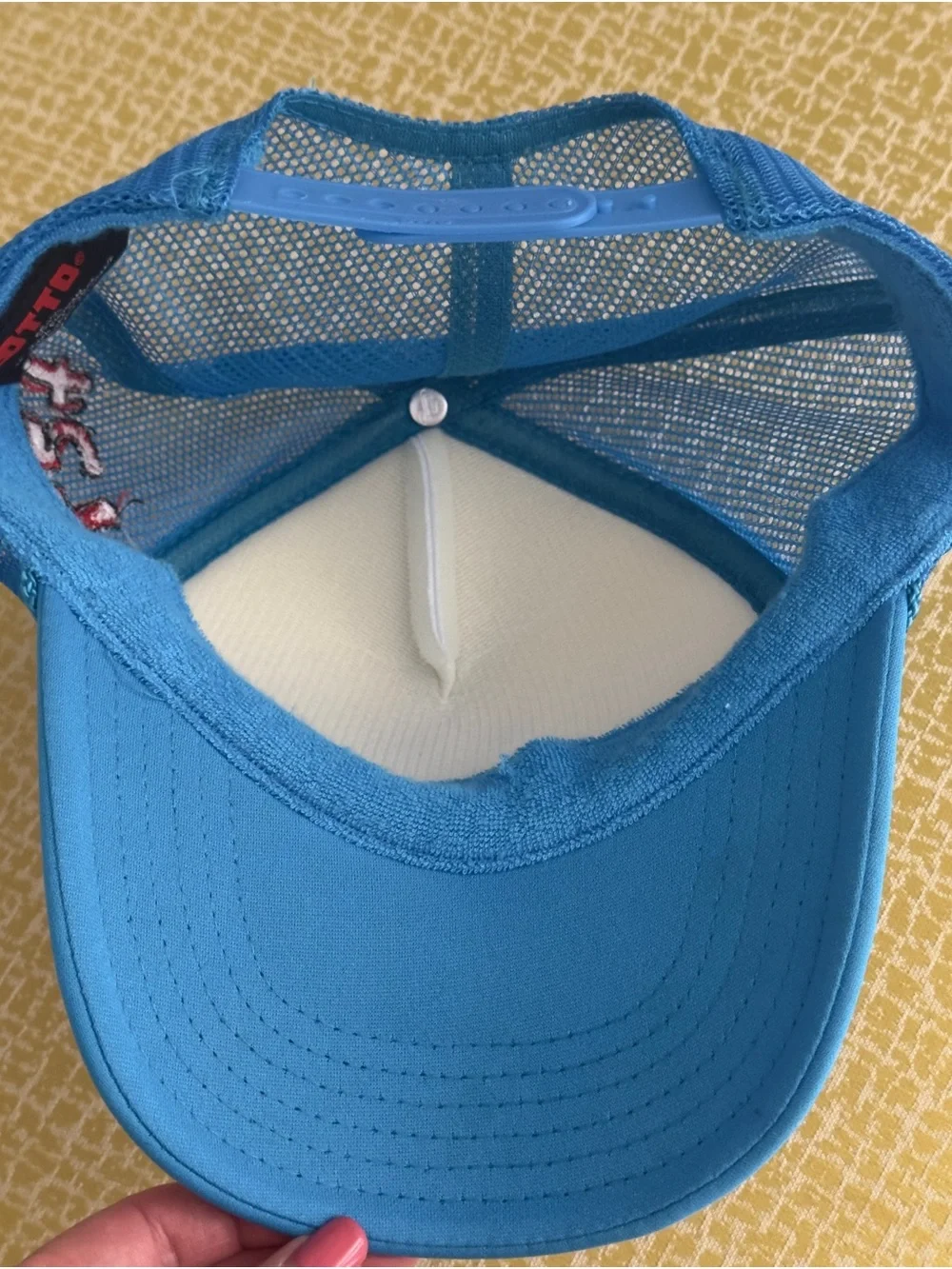OTTO Rolling Loud Blue and White Trucker Hat with Gold Eagle Graphic